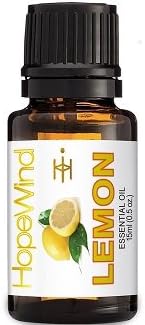Lemon 100% Pure, Therapeutic grade, Undiluted, 2 X 15ml/0.5oz by HopeWind Health