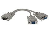 SF Cable, 8" HD15 VGA Male to 2 Female Splitter Cable