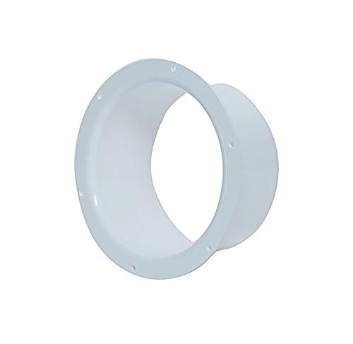 Duct Connector Flange, Plastic Straight Pipe Flange for Heating Cooling Ventilation System (100mm) (6 inch Round)