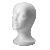 blackbirdlee Styrofoam Head, Wig Head Mannequin Manikin Painting Head Model Sunglasses Eyeglass Stand Hat Cap Display Holder, Headphones Hairband Headscarf Stand 1