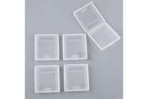 NSLIKEY 5pcs Hard Clear Plastic Cases Game Cartridge Cases for Gameboy Color GBC Game Card Cartridge Storage Case