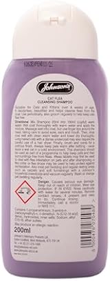 JVP Johnsons Vet Cat Flea Cleaning Shampoo 200ml for Cats & Kittens over 8 weeks view 2