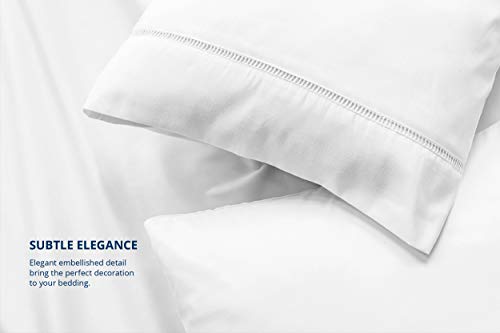 Grace Premium Microfiber Sheet Set - Super Soft, Deep Pocket, Embellished with Hypoallergenic, Wrinkle Resistant and Fade Resistant Brushed Microfiber – 4 Piece Set (Full, Silver) - Thumbnail 2