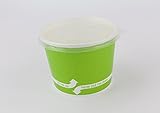 100 Count Green Deli Containers Durable Food Storage Containers with Lids Hot and Cold Disposable 16oz Containers Use for Frozen Desserts, Soups, or Any Food of Your Choice