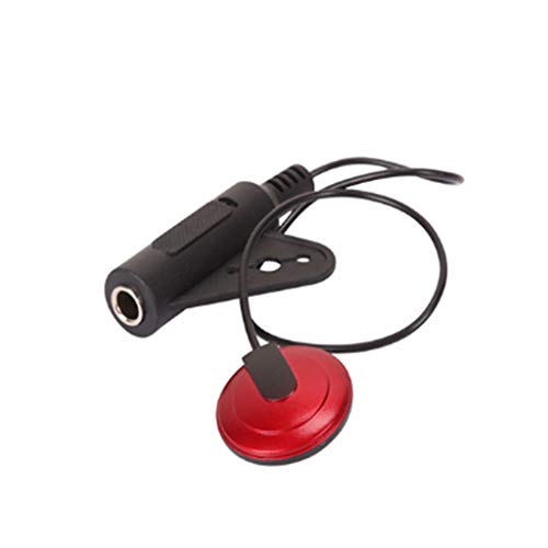 2Pcs Acoustic Guitar Pickup Piezo Contact Microphone Pickup for Guitar Ukulele Violin, Mandolin, Banjo, Cello, Kalimba, Harp (6.5x9x3cm, Black)