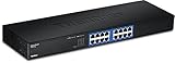 TRENDnet 16-Port Unmanaged Gigabit GREENnet Switch, 16 x RJ-45 Ports, 32 Gbps Forwarding Capacity, Fanless, Rack Mountable, Lifetime Protection, TEG-S16G