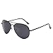 MT.MIT Classic Aviator Polarized Metal Frame Sunglasses 100% UV Protection (Black)