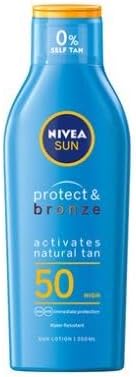 NIVEA Sun Protect & Bronze Tanning Balm SPF 50 200ml Natural Tan Accelerator