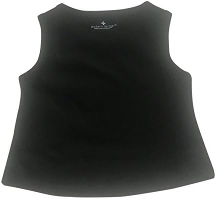 Modern Burlap Organic Basic Tank in Solid Colors (Black, 18-24 Months)