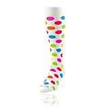 TCK Krazisox White with Neon Polka Dots Socks