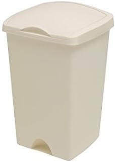 Addis 50L Lift Up papelera de plástico con tapa – Lino/crema (510647): Amazon.es: Hogar