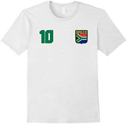 Mens South Africa T-shirt South African Tee Soccer Football Medium White