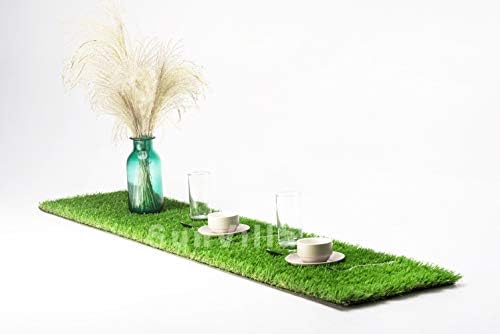 SunVilla 1'X5' Artificial Grass Table Runner for Table Decoration Realistic for Garden Wedding Party Many Sizes 1FTX5FT (5 Square FT)