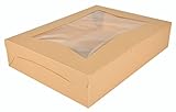 Southern Champion Tray Kraft Paperboard Lock Corner Window Bakery Box, 19