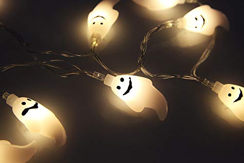 Velice Battery Operated LED Fairy String Lights 20 Ghost Lights Halloween Christmas Decoration Lights (Ghost Light)