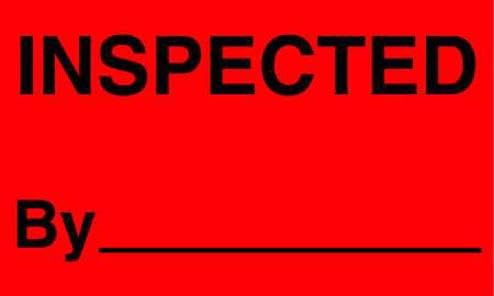 TapeCase SHIPLBL-054-50 "Inspected By__" Label - 50 per pack (1 Pack)
