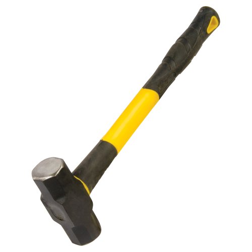 Ludell 11303 Double Face Sledge Hammer with Double Wedged Fiberglass Handle, 3lb, 16" Handle Length