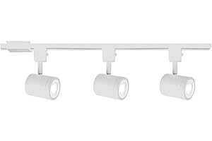 WAC Lighting Charge 8010 LED 27W 3 Light Track Kit with Floating Canopy Feed and 4Ft Track with End Caps 5-CCT Selectable Heads Fully Dimmable in White