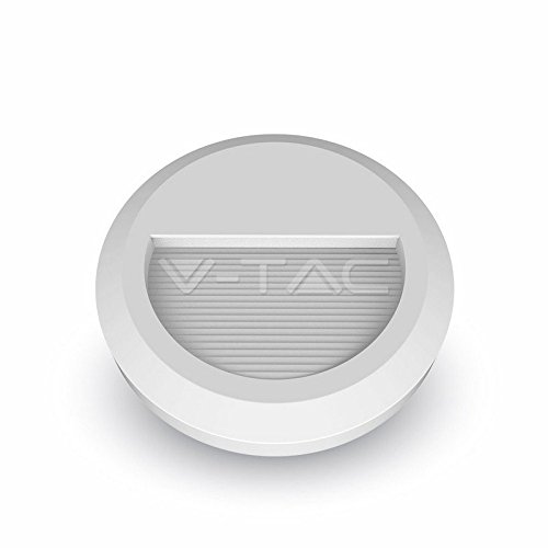 Foco LED segnapasso redondo blanco 2 W de exterior V-TAC vt-1142: Amazon.es: Iluminación