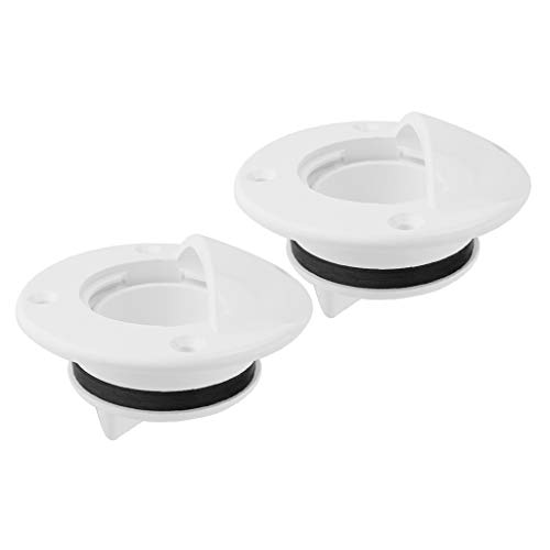 image for D DOLITY 2X Plastic Marine Deck Drain Scupper Valve with 2 inch 50mm H