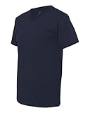 Fruit of the Loom Men's 5 oz., 100% Heavy Cotton HD® V-Neck T-Shirt 2XL J NAVY