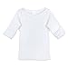 Newborn Long Sleeve T-Shirts (4-Pack) White Cotton Undershirts Bodysuit | Comfort Essentials | Girls & Boys Mitten Cuffs | 0-3 Months