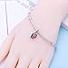 I Love You Heart Charm 925 Sterling Silver Dangle Bead Crystal Valentine's Day Gifts Fits Pandora European Bracelet Necklace(Fushcia -1)