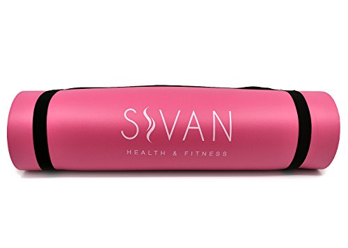 Sivan 6-Piece Yoga Set- Includes 1/2" Ultra Thick NBR Exercise Mat, 2 Yoga Blocks, 1 Yoga Mat Towel, 1 Yoga Hand Towel and a Yoga Strap (Pink) - Thumbnail 4