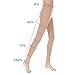 Medical Compression Pantyhose Stockings for Women Men - Plus Size Opaque Support 20-30mmHg Firm Graduated Hose Tights, Treatment Swelling, Edema Varicose Veins, Footless Beige L