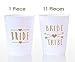 (12 Pack ) Bride and Bride Tribe Cups White - for Bachelorette, Bridal, & Hen Parties