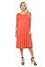 Pastel by Vivienne Women's A-Line Trapeze Midi Dress Large Coral