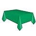 Emerald Green Solid Rectangular Plastic Table Cover (54
