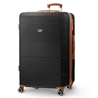 LUGG 28 Inch Jetset Suitcase Hard Shell Case 4 Wheel Travel bag Lightweight ABS Material with TSA Lock Approved for Travel with easyJet, British Airways, RyanAir, Virgin Atlantic, Emirates(75x49x29cm)