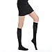 Fytto 1007 Women’s Compression Socks – Stylish, Lightweight & Breathable 15-20mmHg Flight Stockings – Professional Support for Business & Travel, Classic, Black, Large