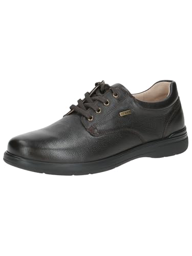 CAPRICE Herren Schnürschuhe aus Leder Bequem, Braun (Dk Brown Nappa), 40 EU