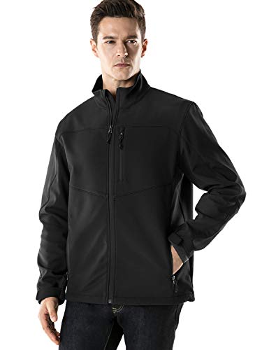 image for TSLA Men's Softshell Athletic Microfleece Active Wind-Repel Coat Full-