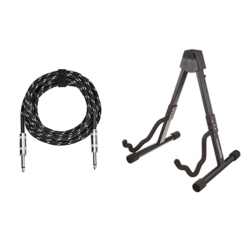 Amazon Basics 1/4 Inch Tweed Cloth Jacket Straight Instrument Cable