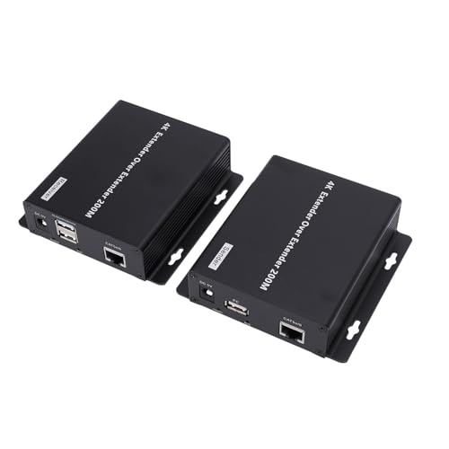 Zunate HD Multimedia Interface Extender, 4K 656.16ft Network Cable KVM Extender for Security, Surveillance, Video Conferencing Systems, Supports 3840x2160 at 30Hz, Plug and Play Design