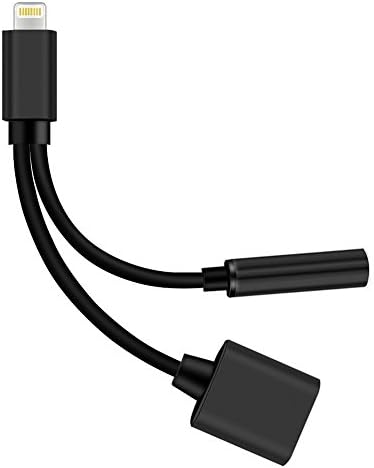 Lxstore AC1702 2-in-1 Lightning 3.5 mm Audio Adapter Supports IOS 10.3 Headphone Jack Adapter for iPhone 7, 7 Plus