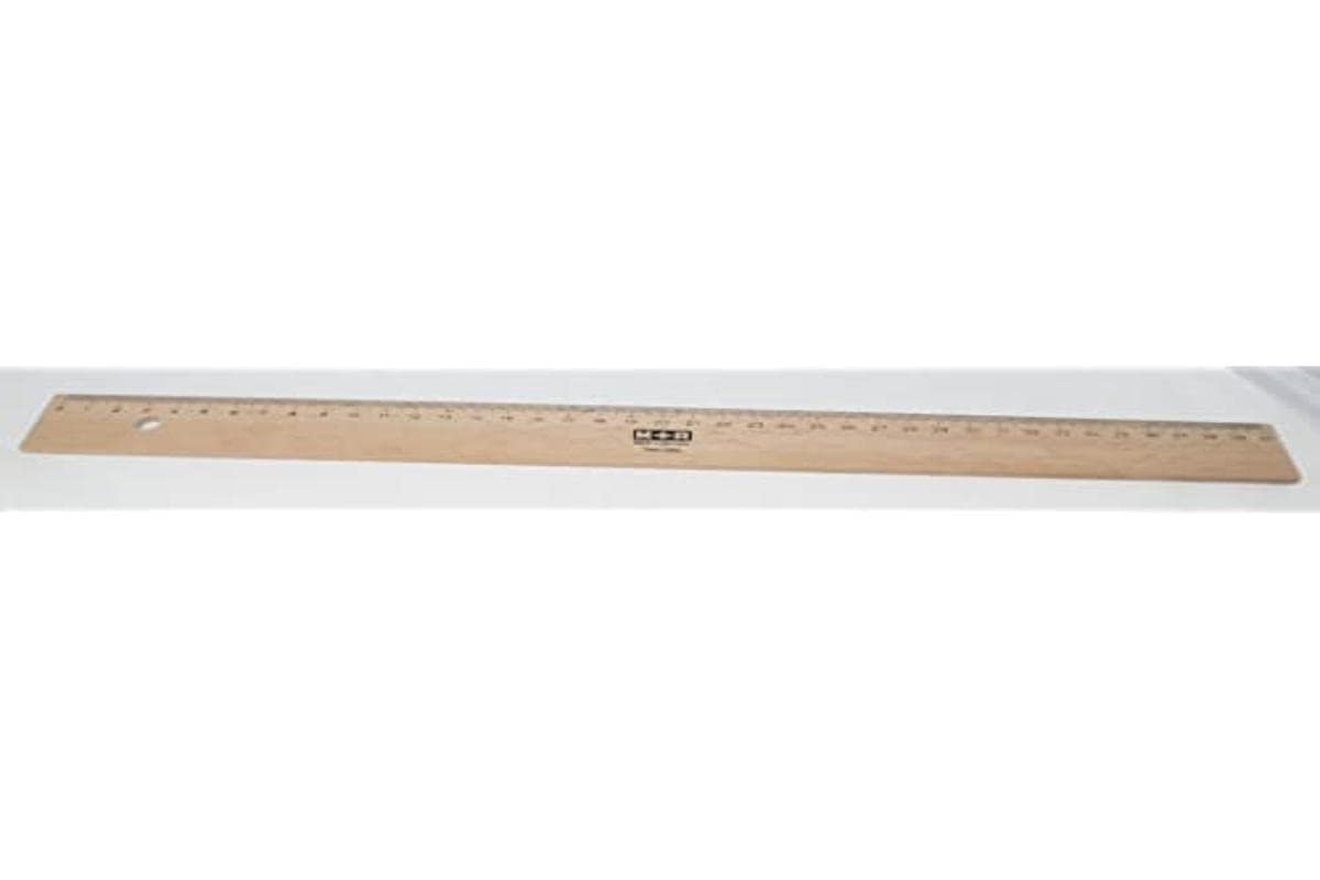 M+R 719400000 Wooden Ruler 40 cm Beech/Metal Inlay