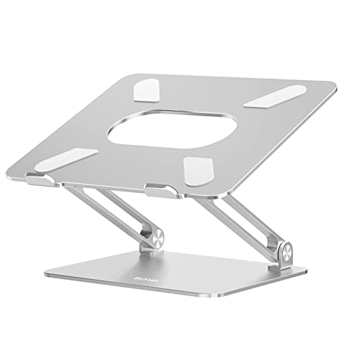 BoYata Laptop Ständer, Aluminium Höhenverstellbarer Belüfteter Laptophalter, Notebook Stand Kompatibel für Laptop (10-17 Zoll)