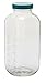 Vestil BTL-SG-G-32 Glass Square Graduated Bottle with Green Cap, 32 oz Capacity, Clear
