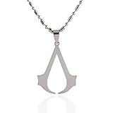 HUAN XUN Men's Stainless Steel Cosplay Desmond Miles Necklace, 18.9