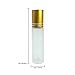Beauticom Glass Roll on Bottle 10ml ~ 1/3 oz with Metal Cap, Stainless Steel Roll Balls for Essential Oil, Aromatherapy, Perfume, Lip Gloss, Lip Balm (MIX) (12 Bottles per order)