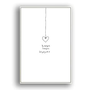 Framed Canvas Wall Art for Living Room, Bedroom Simple Words Canvas Prints for Modern Home Decoration Ready to Hang - 16"x24" inches