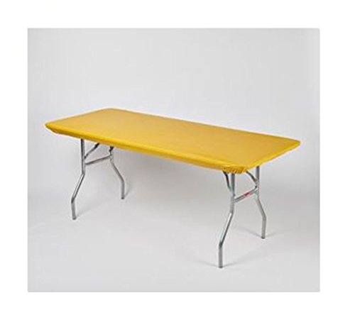 Kwik Covers 30" x 72" Gold Fitted Table Cover - single