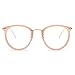 AMOMOMA Round Blue Light Blocking Glasses Computer Glasses Eyewear Frame AM5001, Pink Frame/Clear Lens