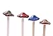 QIDIANTRADE 4-Pack Ceramic Garden Mushrooms,Lawn Ornament Décor,Pottery Ornament Model Statue,Toadstools,Potting Shed,Flowerpot
