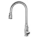 JZBRAIN Stainless Steel Kitchen Faucet, 19 Inch Height Kitchen Faucet with Pull Down Sprayer, Pull-Out Kitchen Sink Faucet with Stream Spray and Pause Functions Sprayer Head, Height 19 Inch