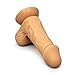 Healthy Vibes Seductive Dildo - Silicone Dildo with Vein Texture Perfect for Beginners - Suction Base - Latex and Phthalate Free - 6